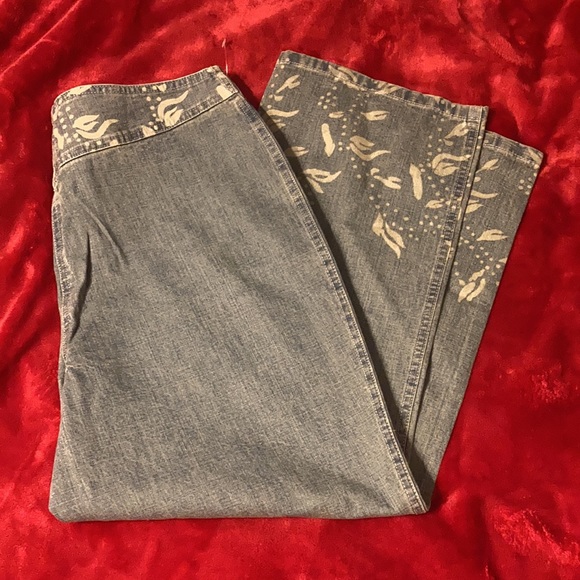 Cool button fly printed light denim jeans NWOT - Picture 5 of 6